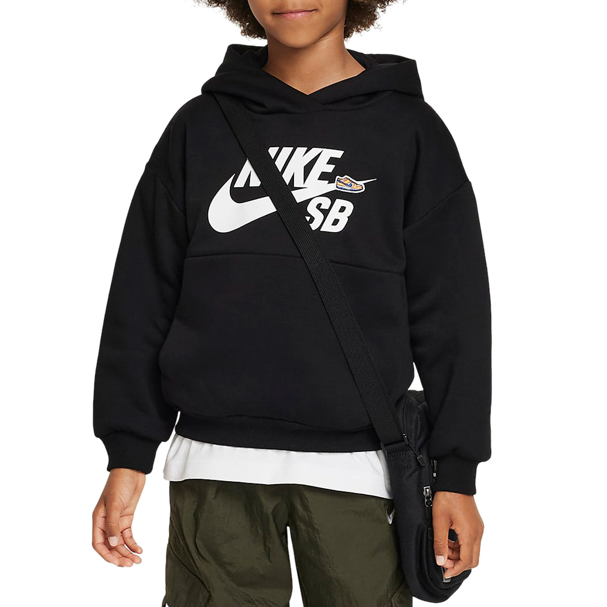 Nike SB Youth Icon Hoodie - Black/White image 4