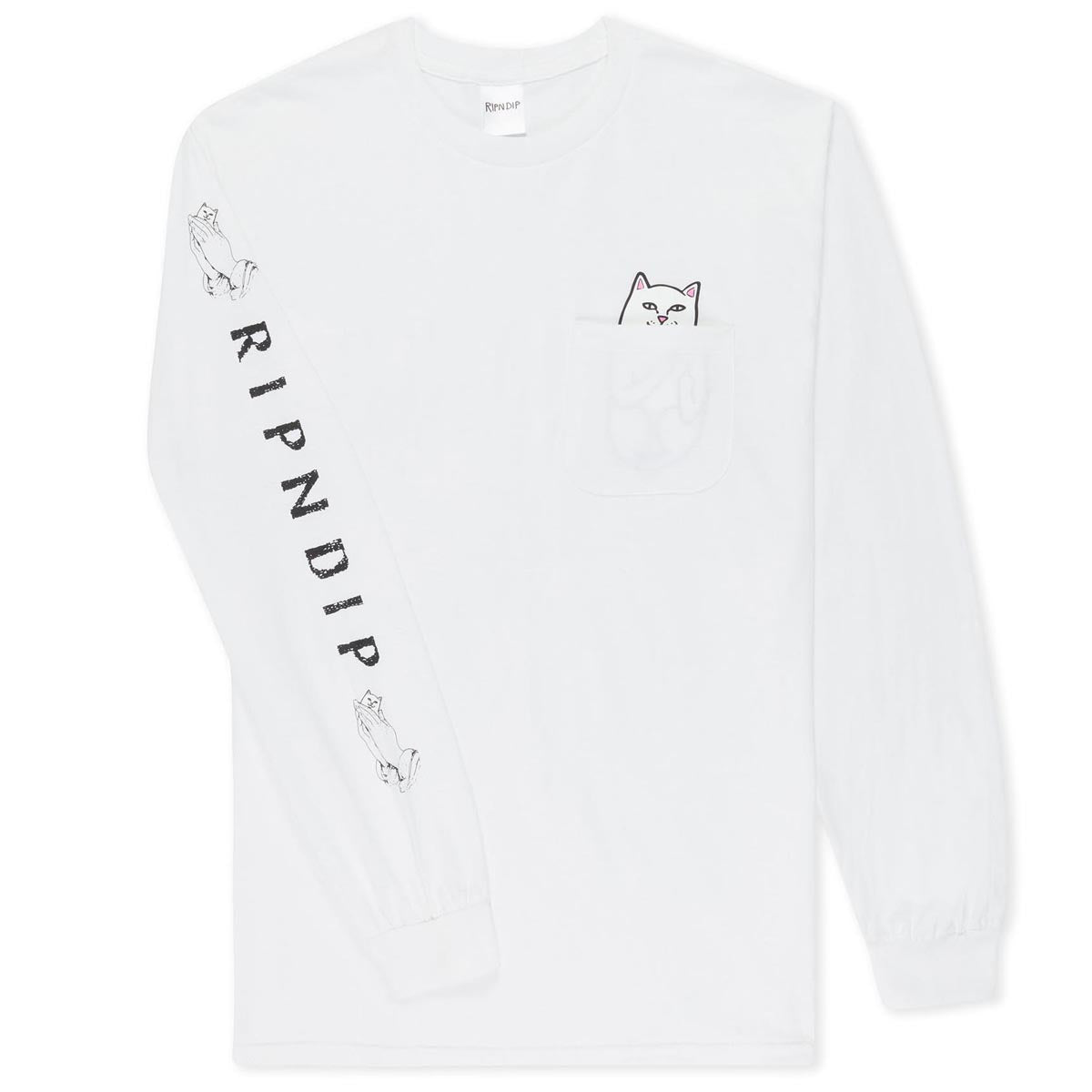 RIPNDIP Lord Nermal Pocket Long Sleeve T-Shirt - White image 2