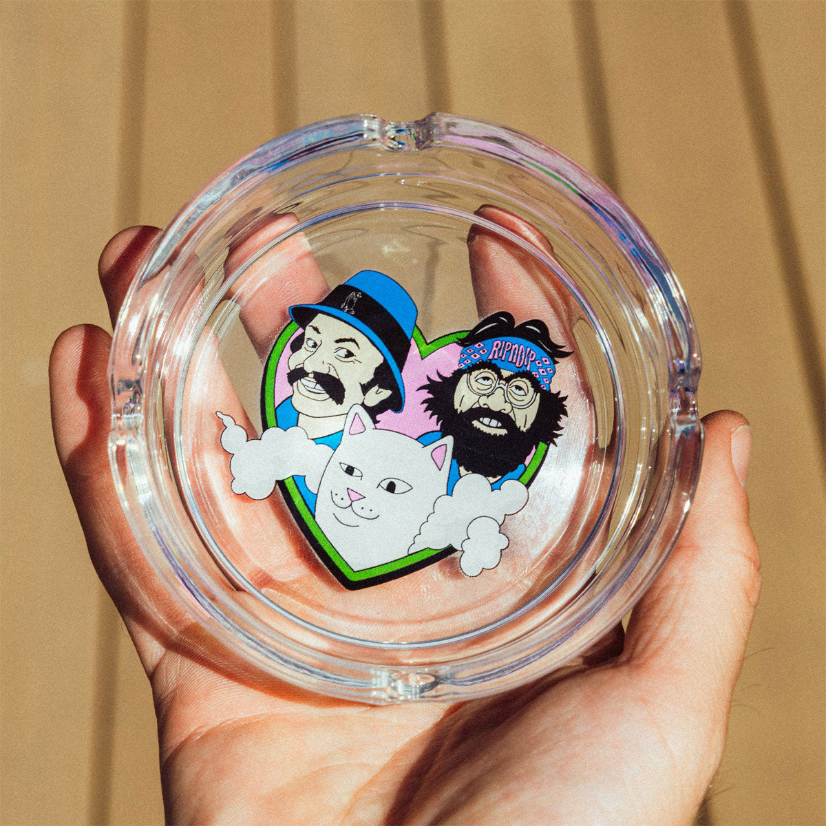 RIPNDIP x Cheech & Chong I Love Pot Ashtray - Clear image 4