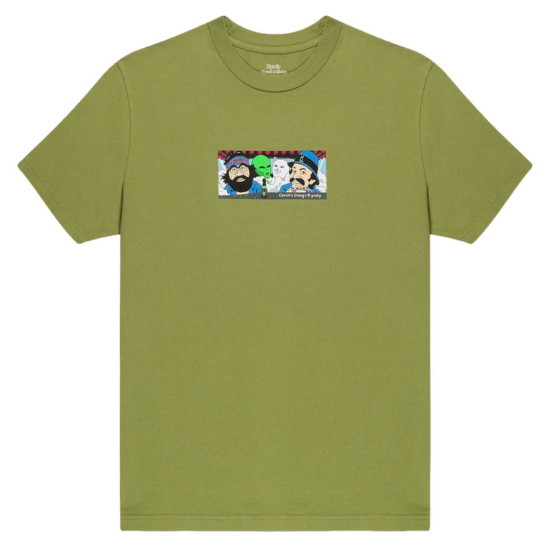 RIPNDIP x Cheech & Chong Riders T-Shirt - Light Forest