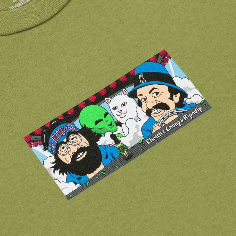 RIPNDIP x Cheech & Chong Riders T-Shirt - Light Forest
