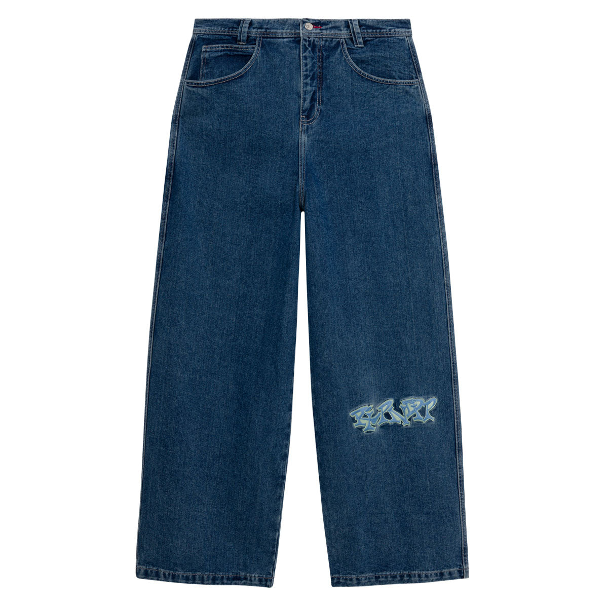 RIPNDIP Ace Ultra Wide Leg Pants - Medium Wash image 1