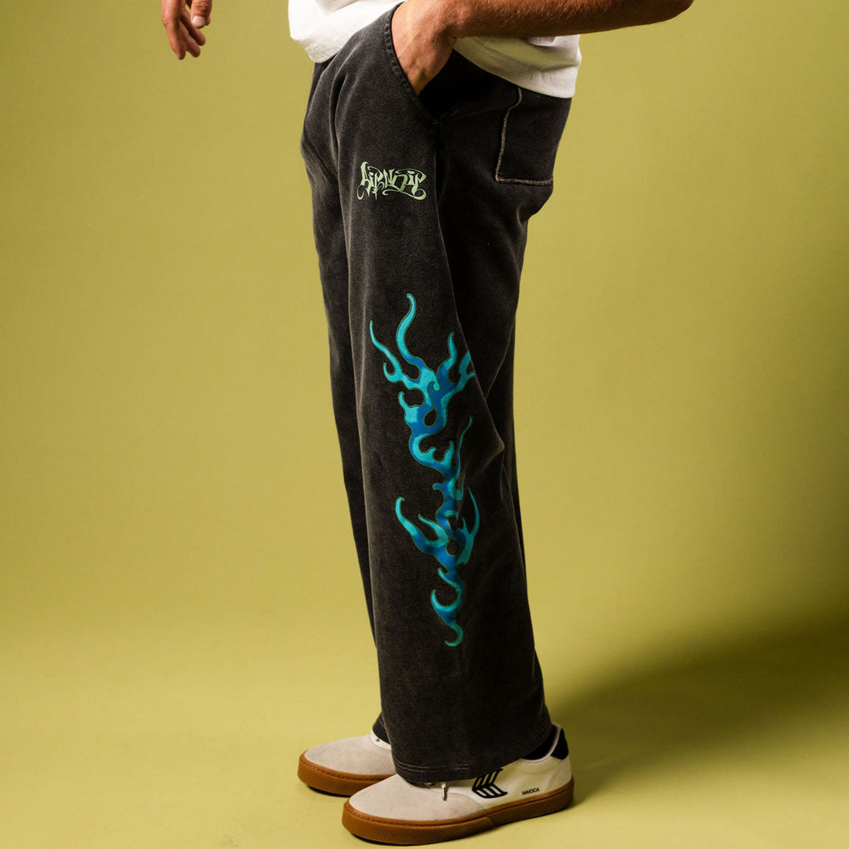 RIPNDIP Squabble Up Sweat Pants - Black Vintage Wash image 5