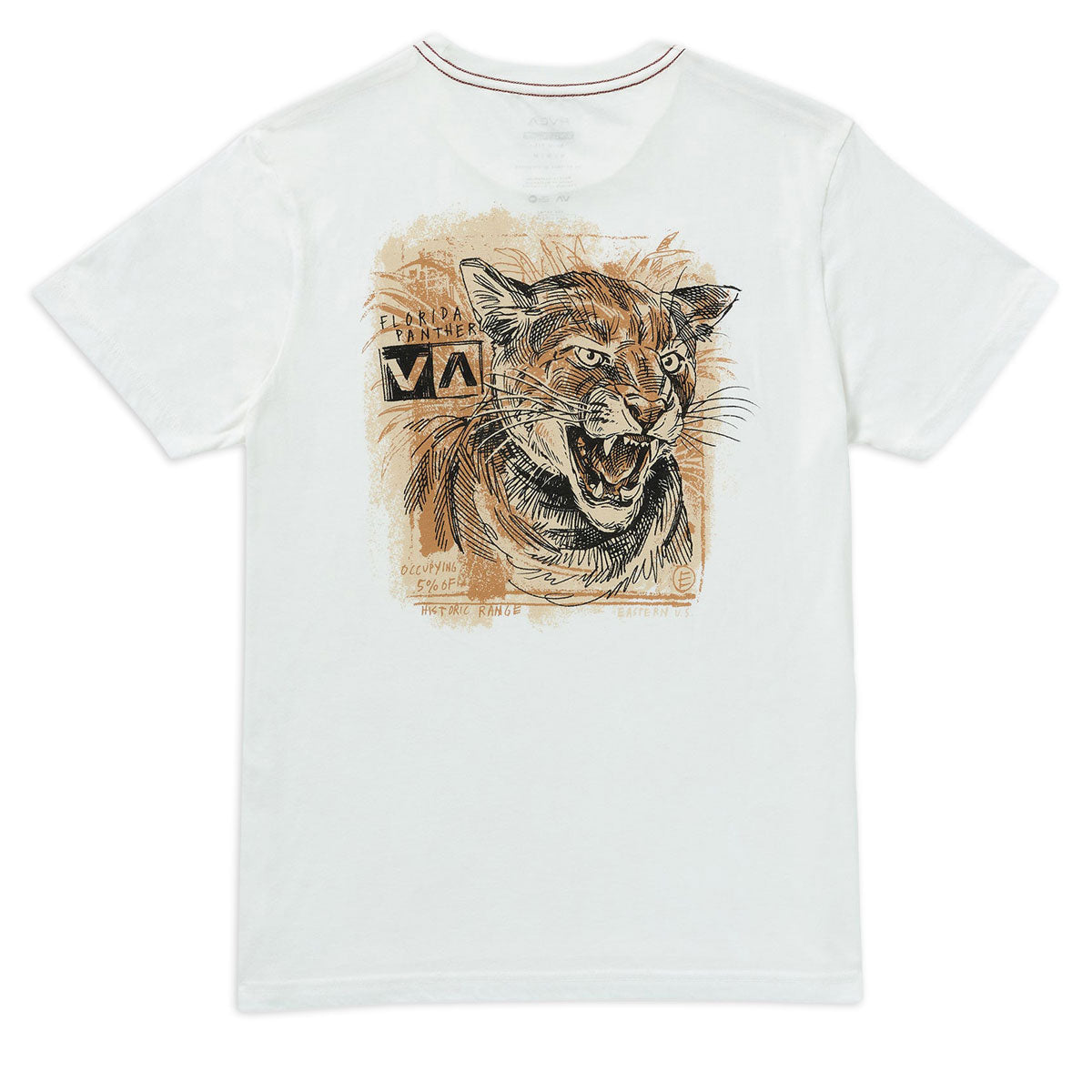 RVCA Horton Panther T-Shirt - Antique White image 1