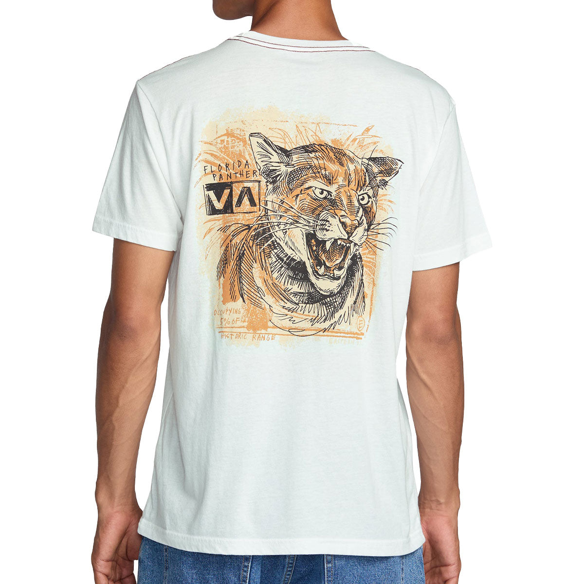 RVCA Horton Panther T-Shirt - Antique White image 4