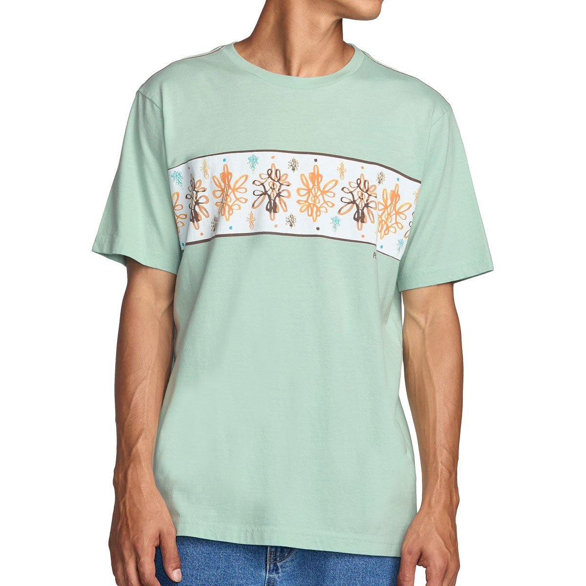 RVCA Jacob Stripe T-Shirt - Blue Haze image 2
