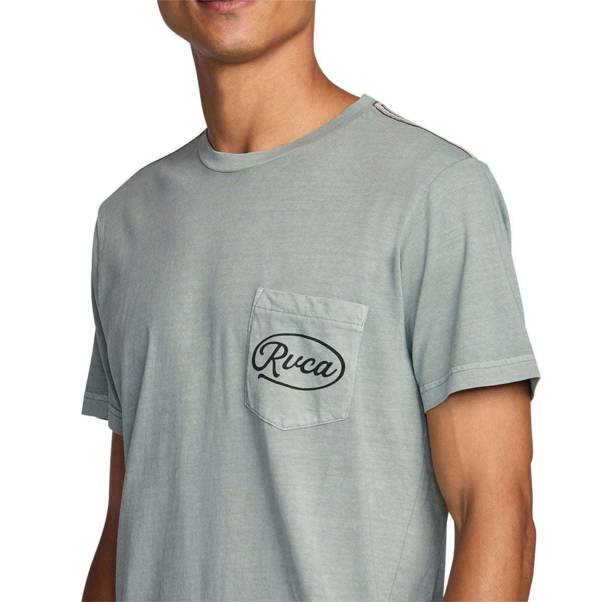 RVCA Contact Scripts Pocket T-Shirt - Monument image 3