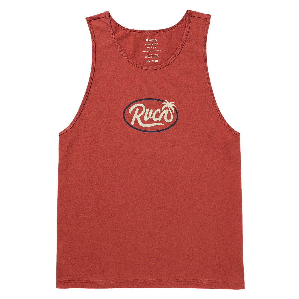 RVCA Frond Script Tank Top - Dusty Red image 1