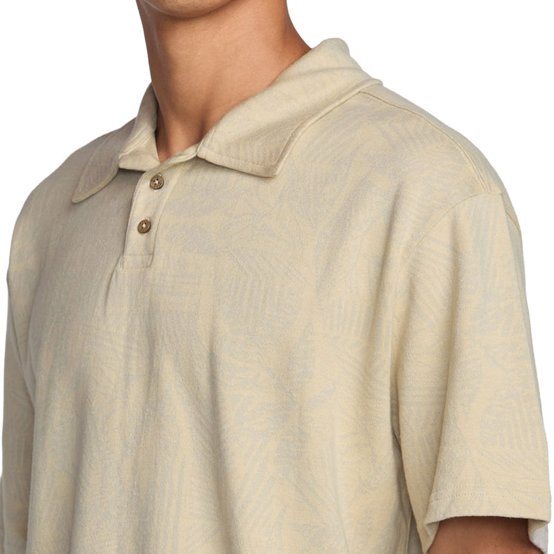 RVCA Leaf Lines Polo Shirt - Ceramic