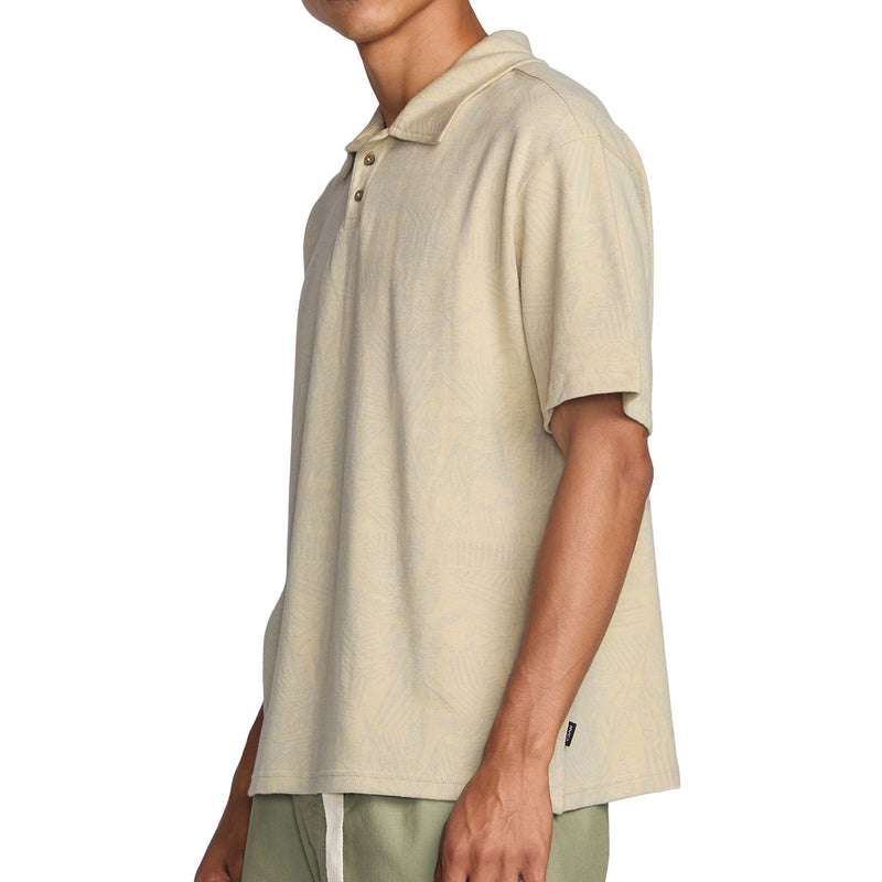 RVCA Leaf Lines Polo Shirt - Ceramic