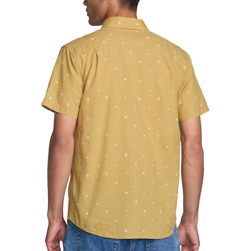 RVCA Exotica Seersucker Shirt - Ochre