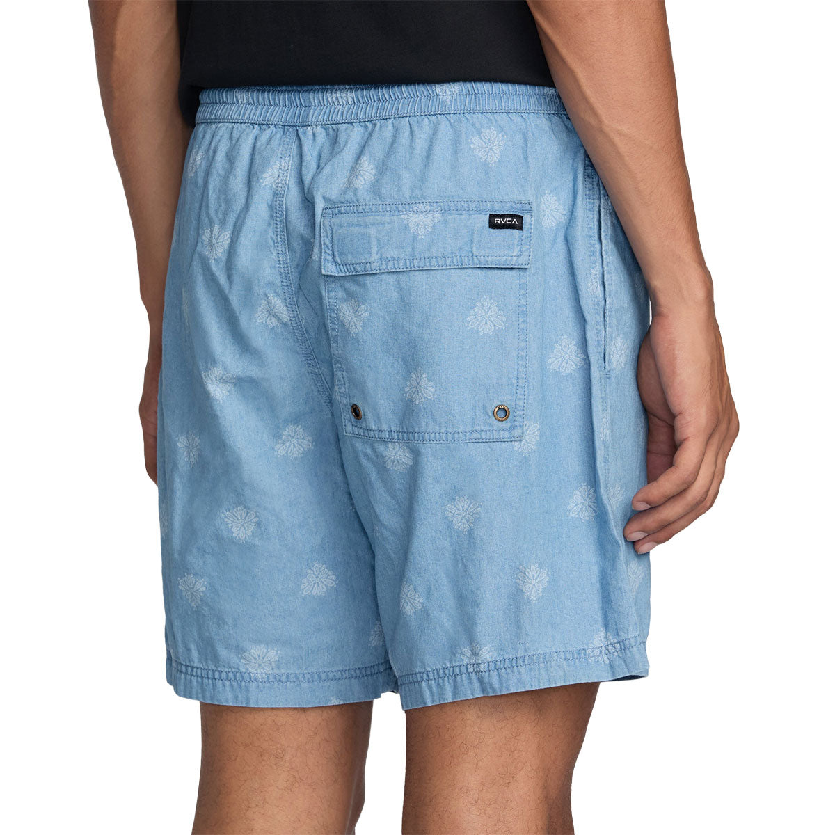 RVCA Escape Elastic Chambray 17 Shorts - Washed Chambray image 5