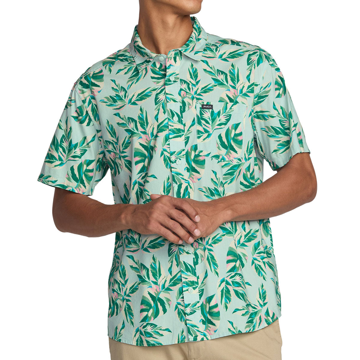 RVCA Morning Glory Shirt - Green Tea image 1