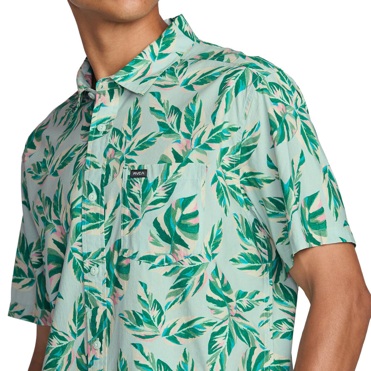 RVCA Morning Glory Shirt - Green Tea image 3