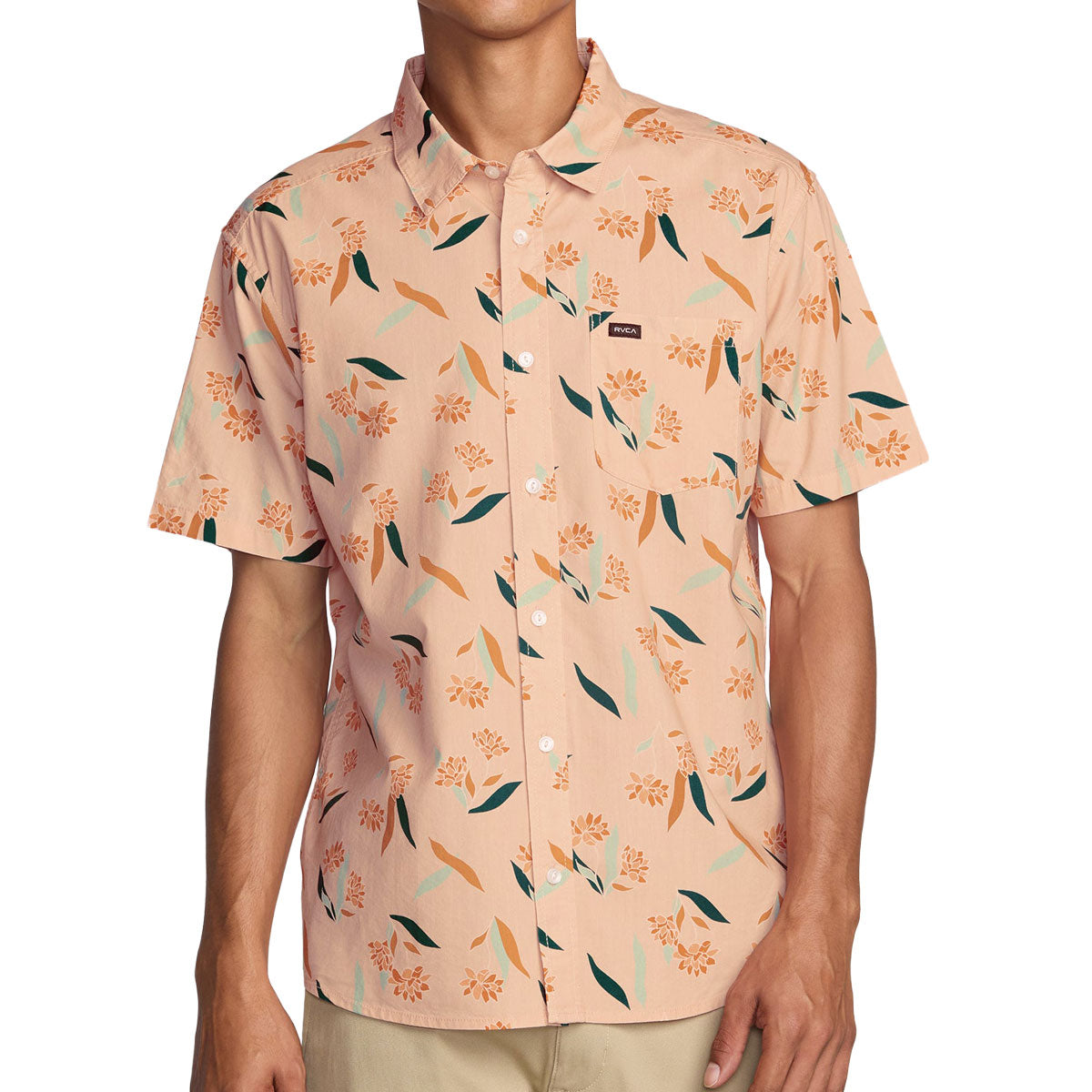 RVCA Botanical Shirt - Dusty Pink image 1