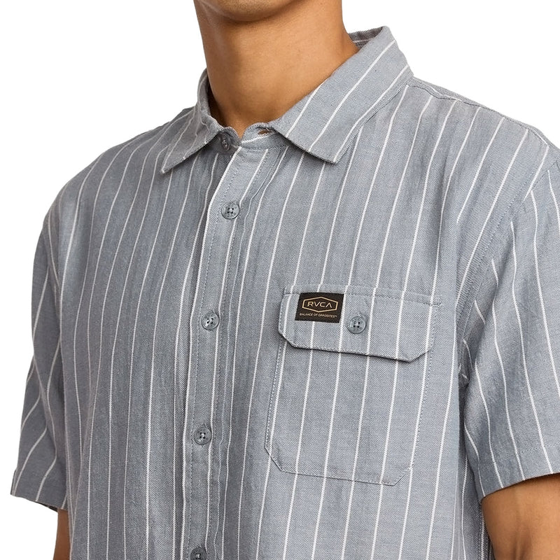 RVCA Dayshift Stripe II Shirt - New Chambray