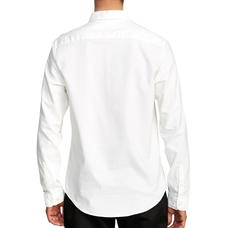 RVCA Thatll Do Stretch Long Sleeve Woven Shirt - White II