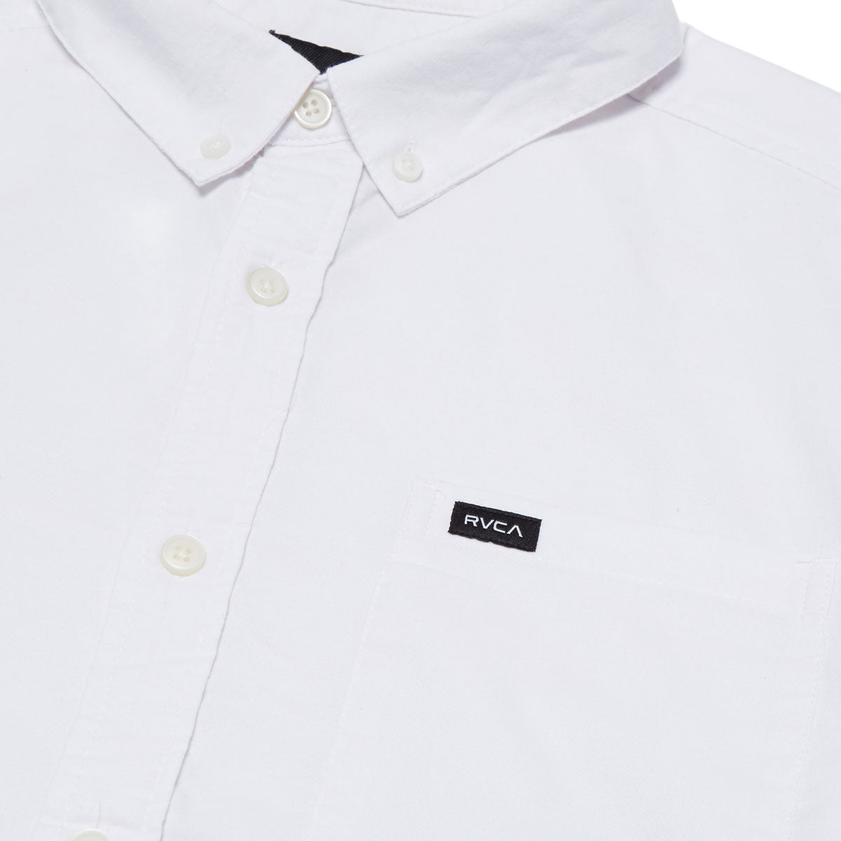 RVCA Thatll Do Stretch Long Sleeve Woven Shirt - White II image 3