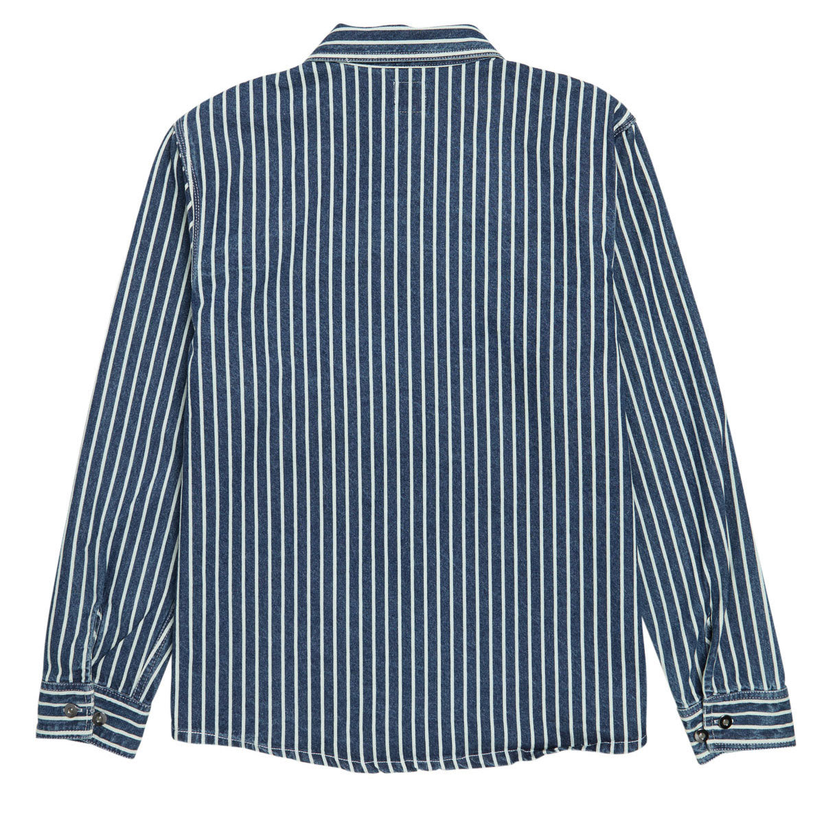 RVCA Dayshift Hickory Long Sleeve Over Shirt - Dark Denim image 2