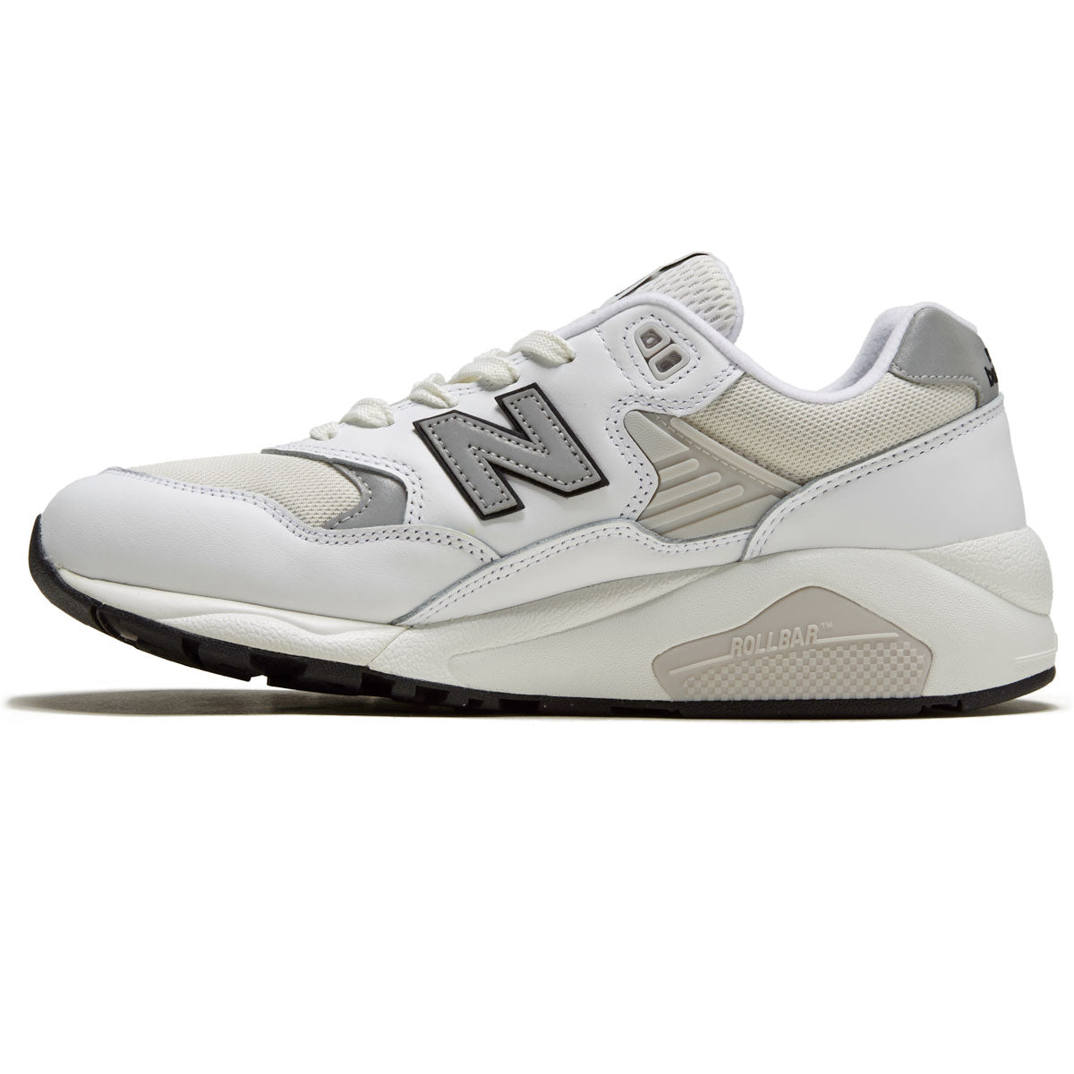 New Balance 580 Shoes - White/Sea Metallic –