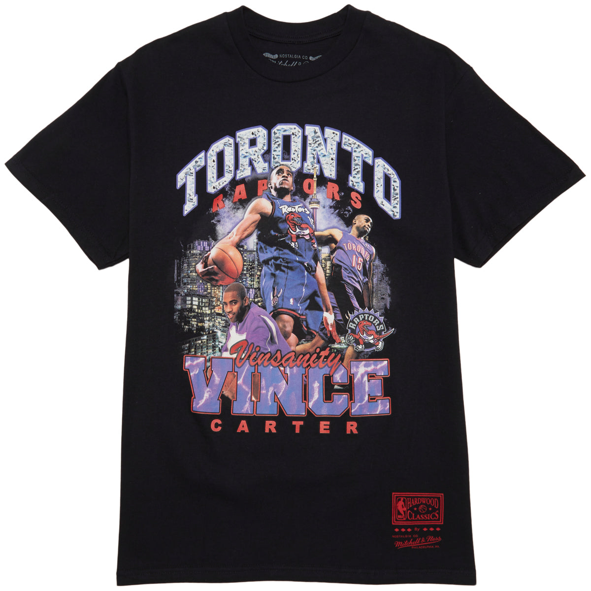 Mitchell & Ness x NBA Bling Raptors Vince Carter T-Shirt - Black image 1