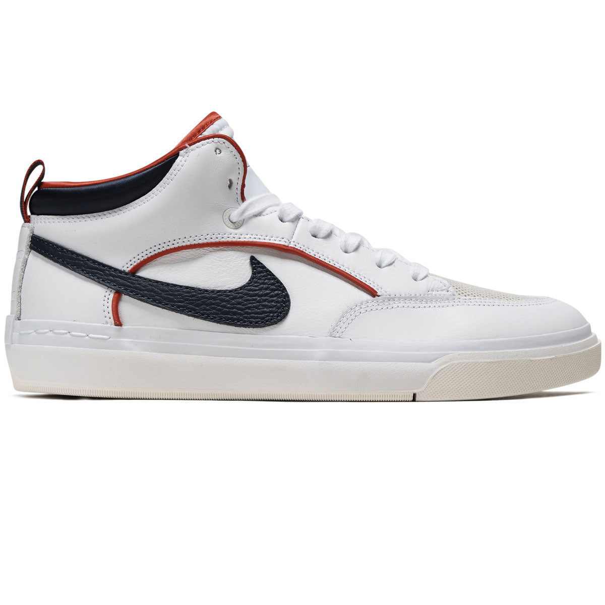 Nike SB React Leo Premium Shoes - White/Midnight Navy/University Red/White image 1