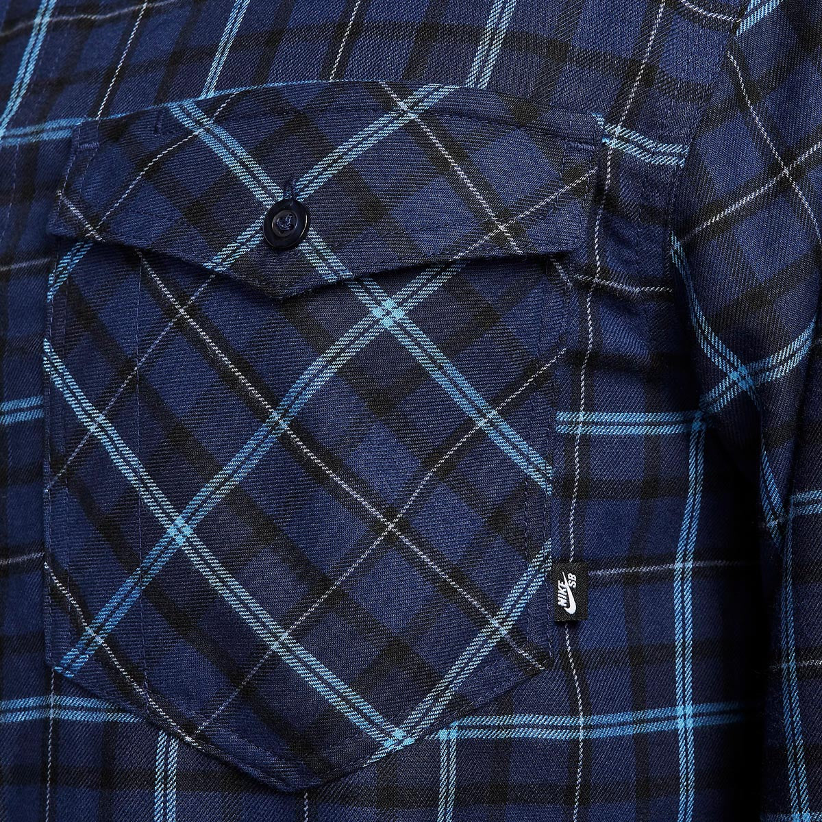 Nike SB Flannel Skate Button Up Shirt - Midnight Navy/Obsidian image 3