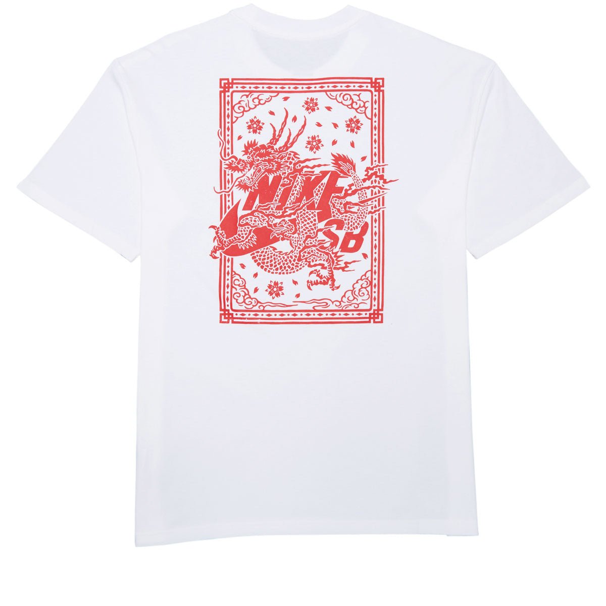 Nike SB Dragon Print T-Shirt - White/University Red – CCS