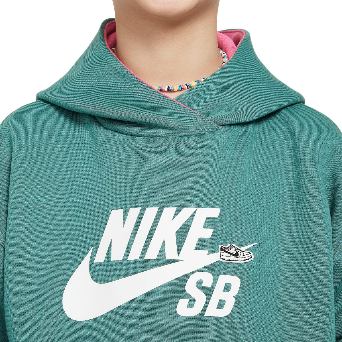 Nike SB Youth Icon Fleece Easy On Hoodie - Bicoastal/Alchemy Pink/White image 4