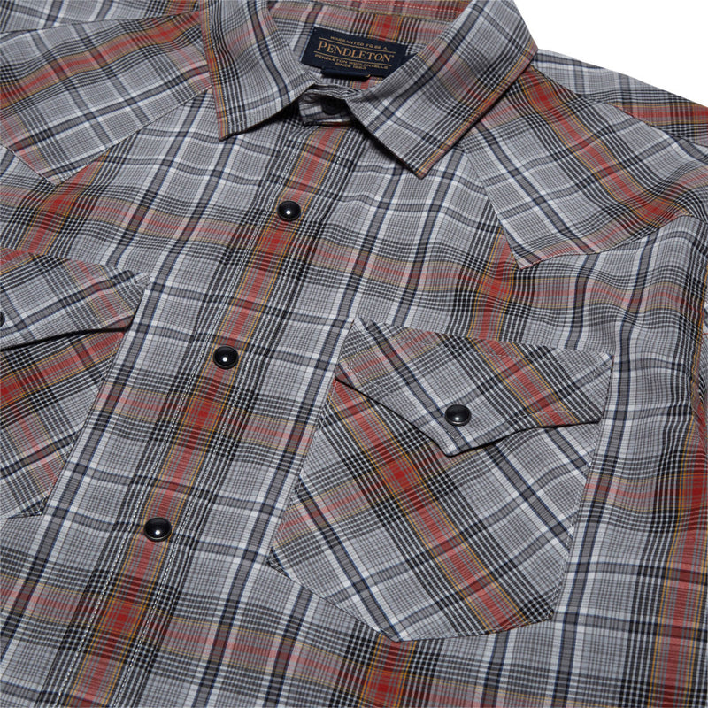 Pendleton Frontier Shirt - Grey/Black/Red Plaid