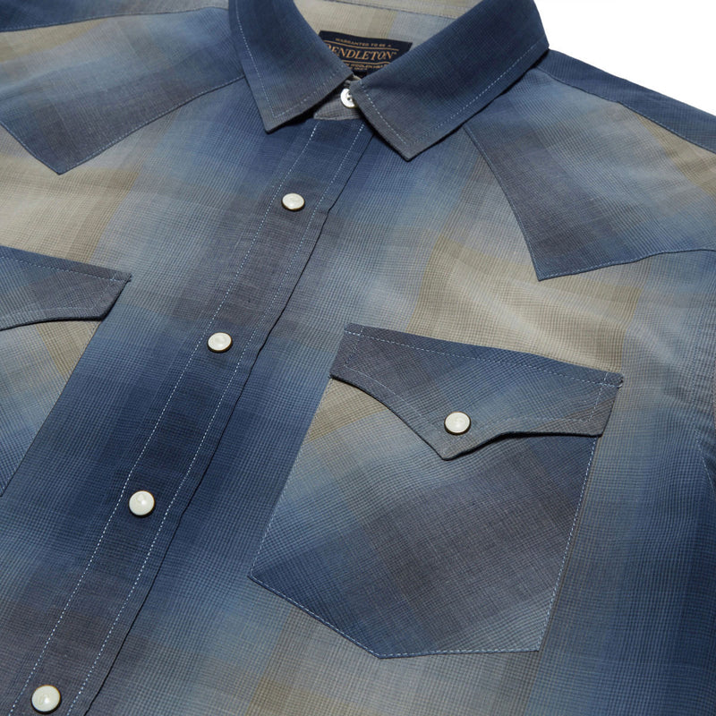 Pendleton Frontier Shirt - Navy/Grey Ombre