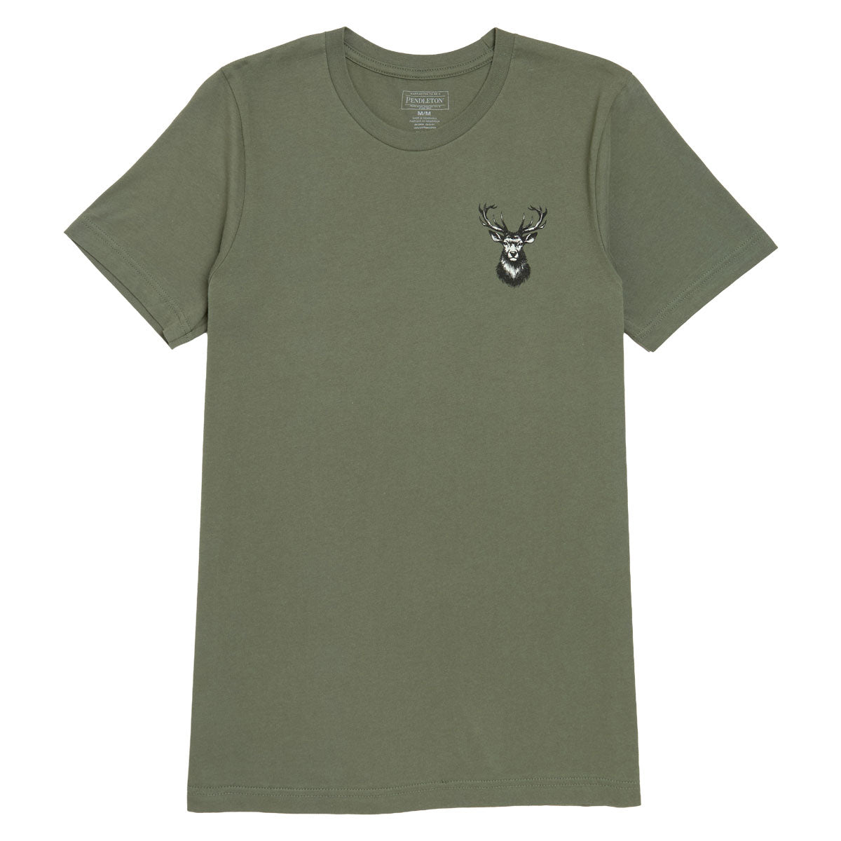 Pendleton Stag T-Shirt - Military Green/Black image 2