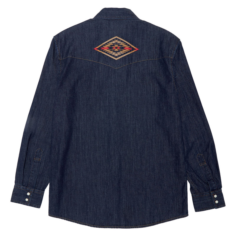 Pendleton Gambler Denim Long Sleeve Shirt - Dark Denim/Tumalo