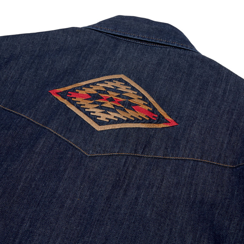 Pendleton Gambler Denim Long Sleeve Shirt - Dark Denim/Tumalo