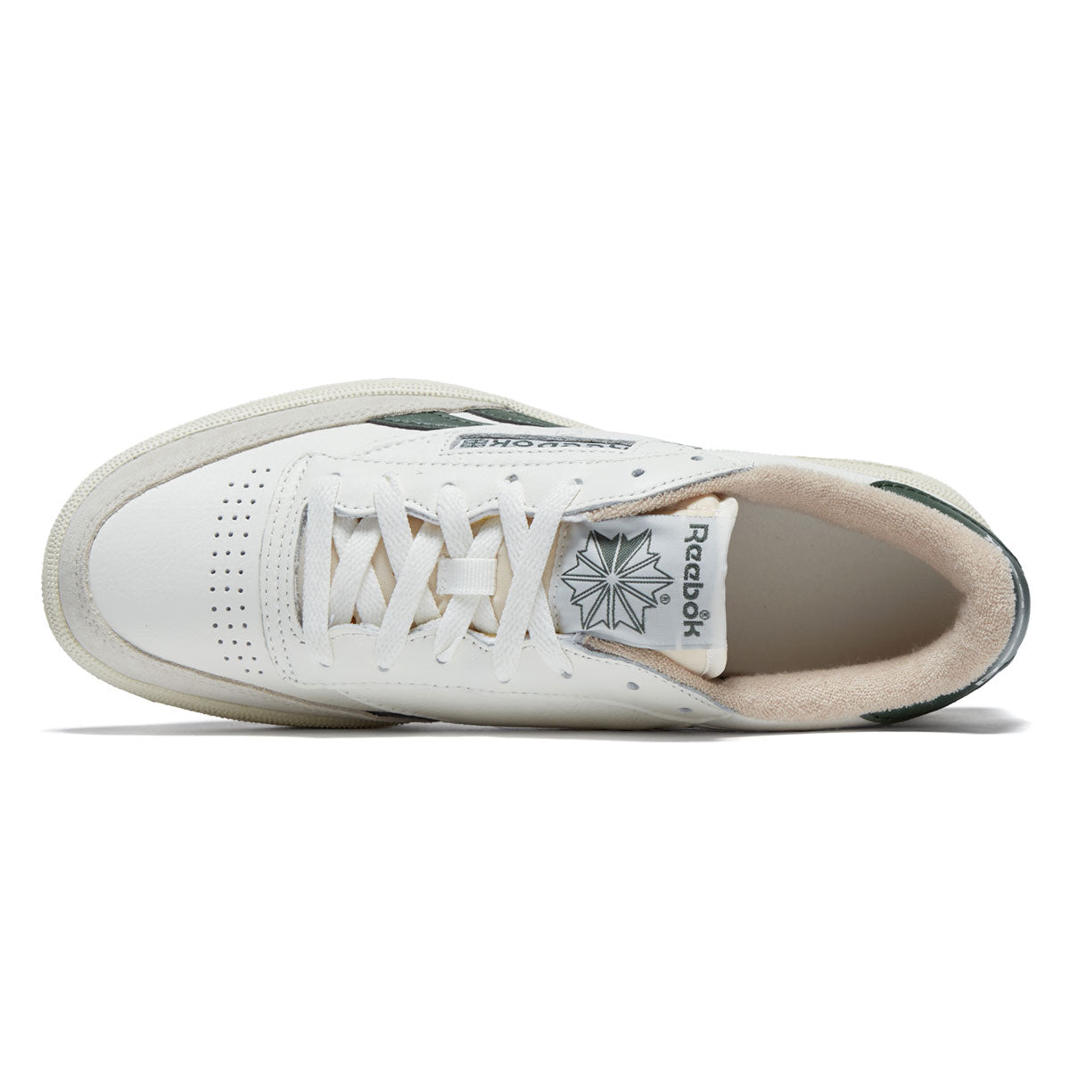 Reebok Club C Revenge Vintage Shoes - Chalk/Break Away Green/Tan image 3