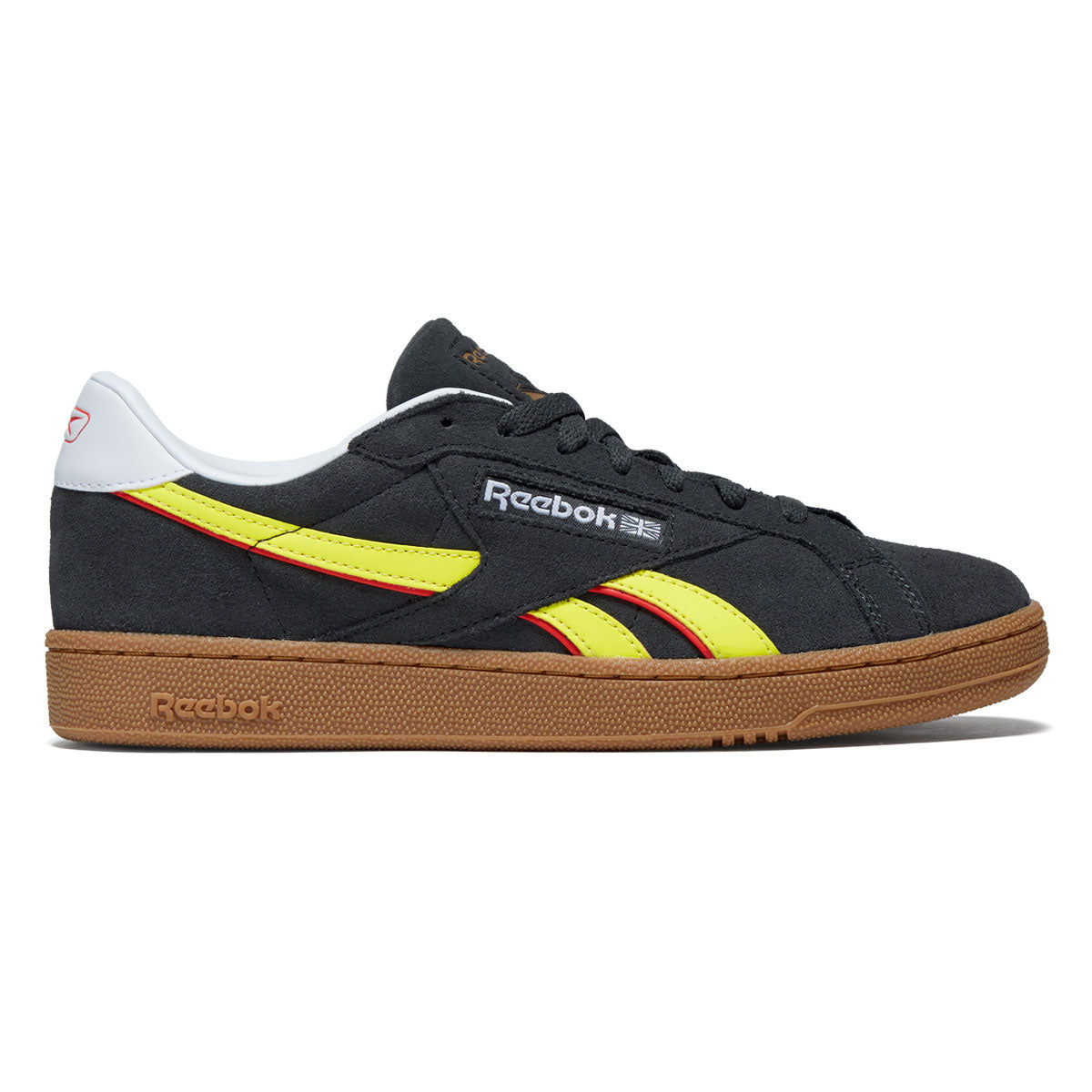 Reebok Club C Grounds UK Shoes - Black/Electric Yellow/Gum image 1