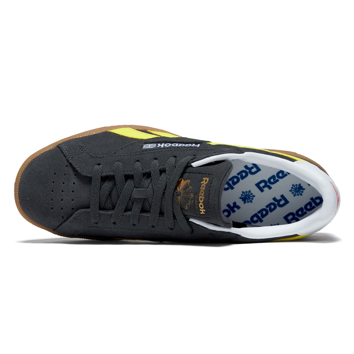 Reebok Club C Grounds UK Shoes - Black/Electric Yellow/Gum image 3