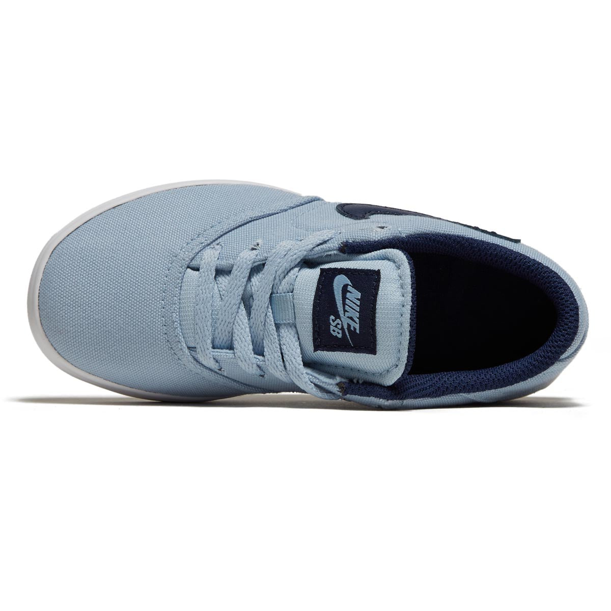 Nike SB Youth Check Canvas Shoes - Light Armory Blue/Midnight Navy/White/White image 2