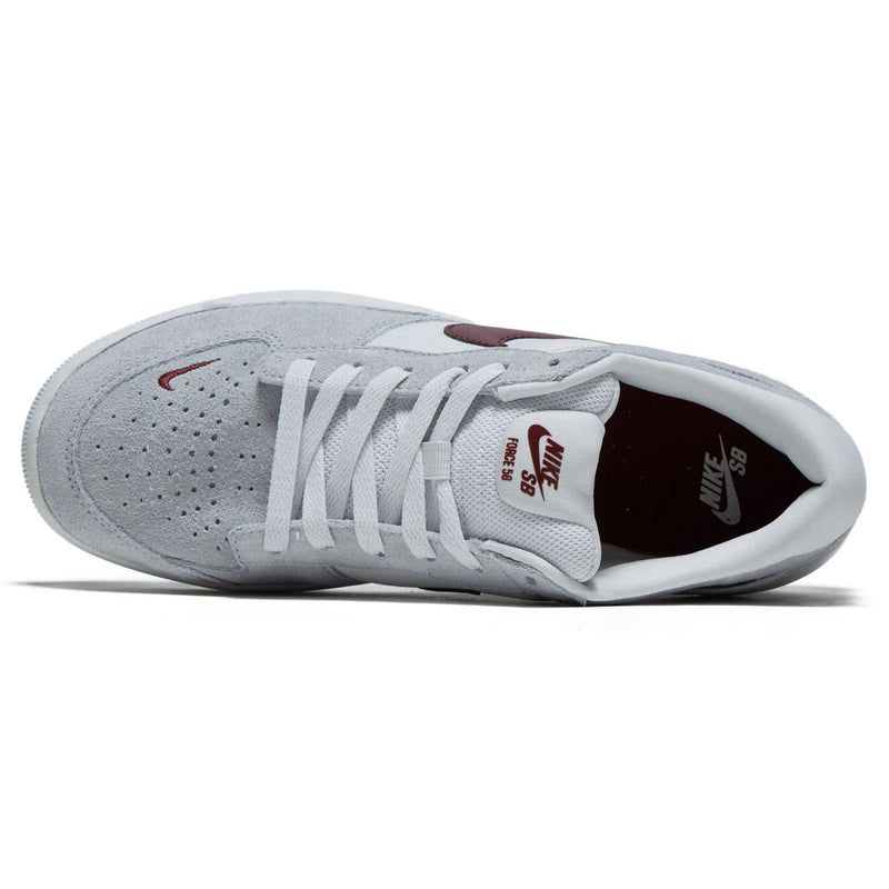 Nike SB Force 58 Shoes - Platinum Tint/Dark Team Red/Wolf Grey