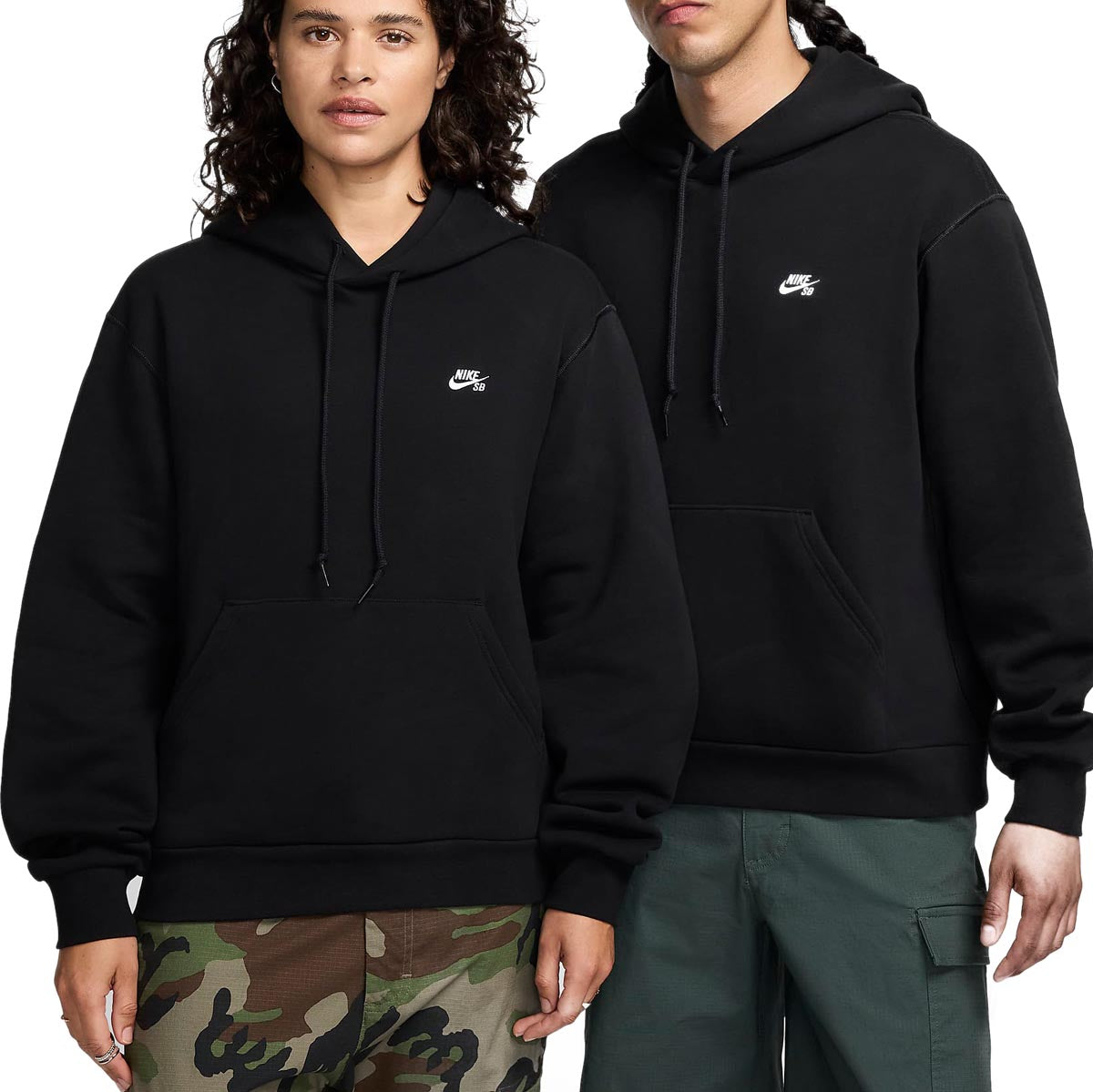 Nike SB Essentials Logo Pullover Hoodie - Black/White image 2