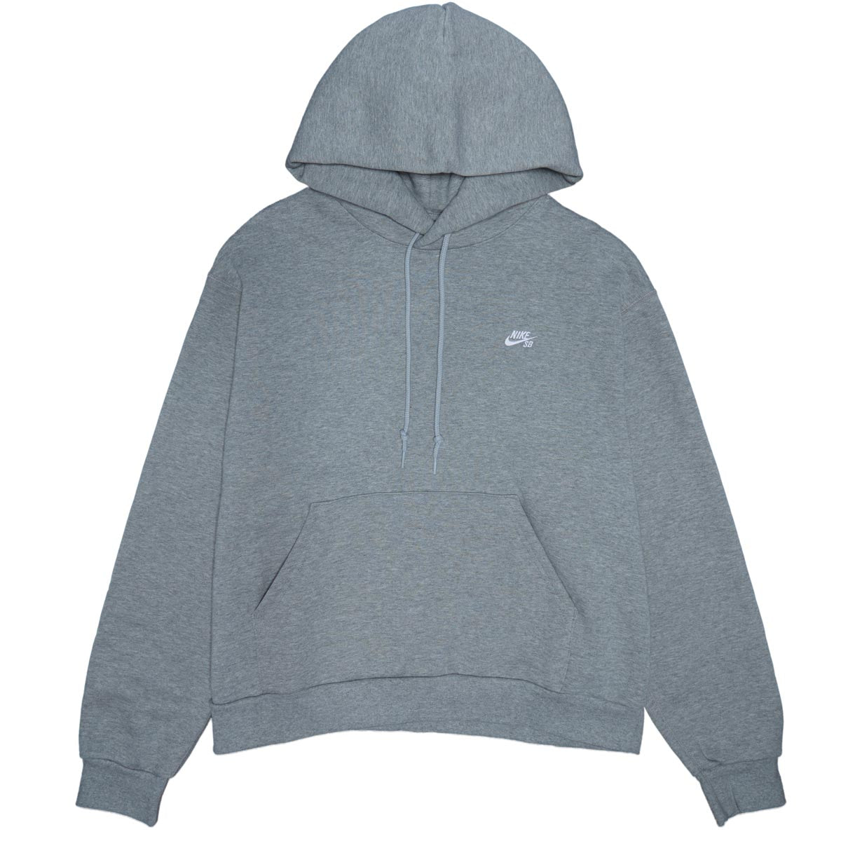 Nike SB Essentials Logo Pullover Hoodie - Dark Grey Heather/White image 1