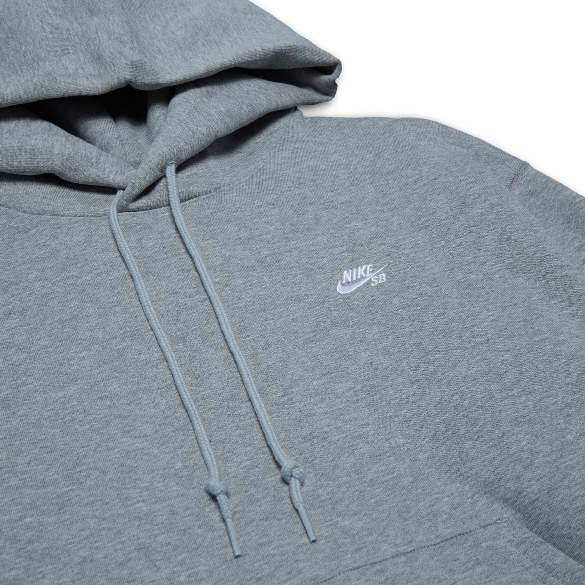 Nike SB Essentials Logo Pullover Hoodie - Dark Grey Heather/White image 2
