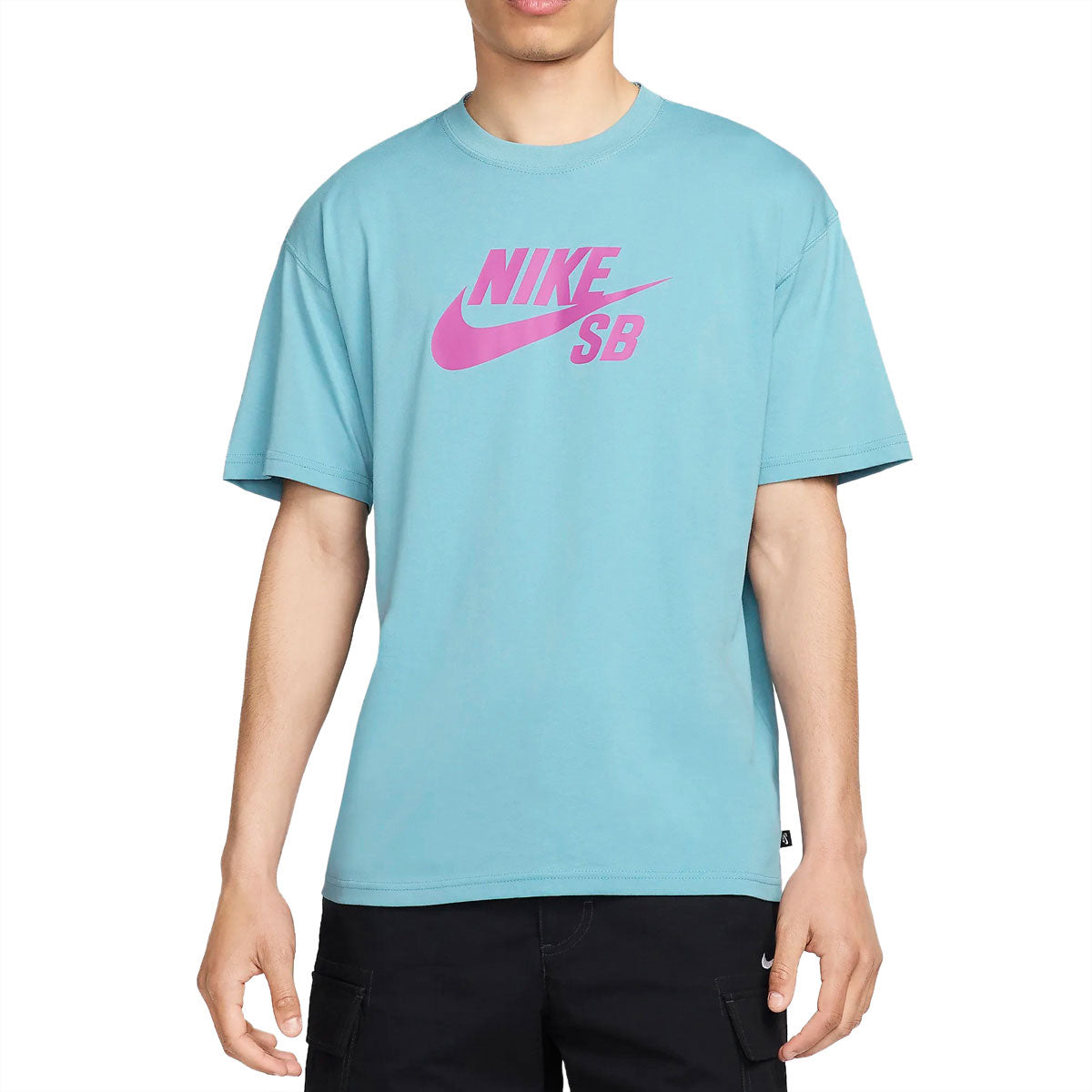 Nike SB Logo T-Shirt - Denim Turquoise image 2