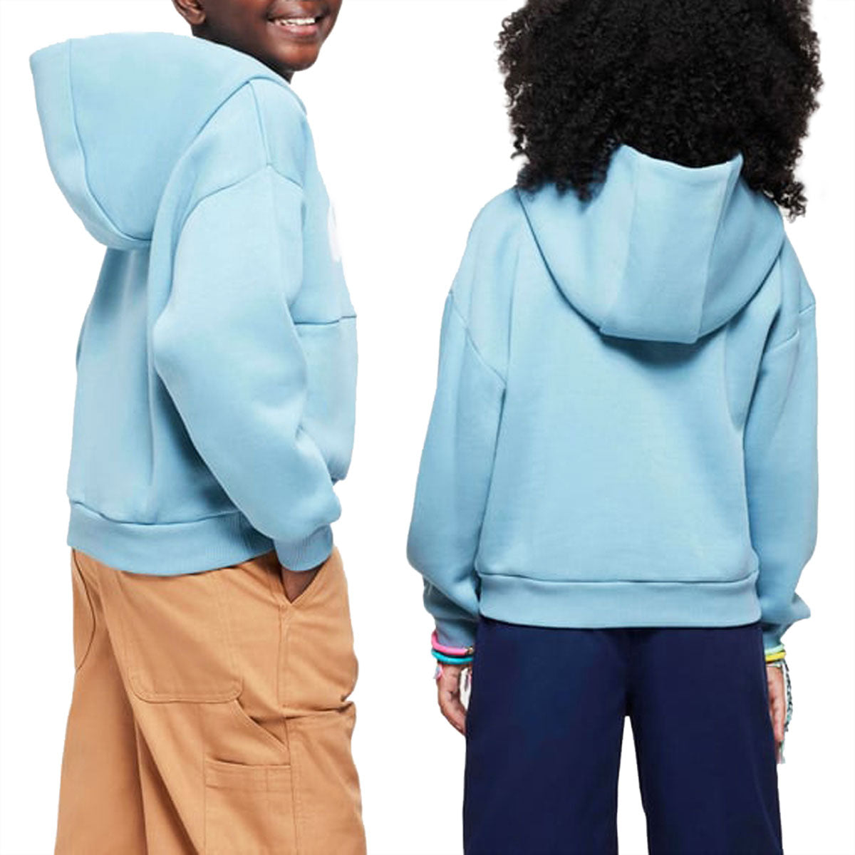 Nike SB Youth Icon Fleece EasyOn Hoodie - Denim Turq/White image 3