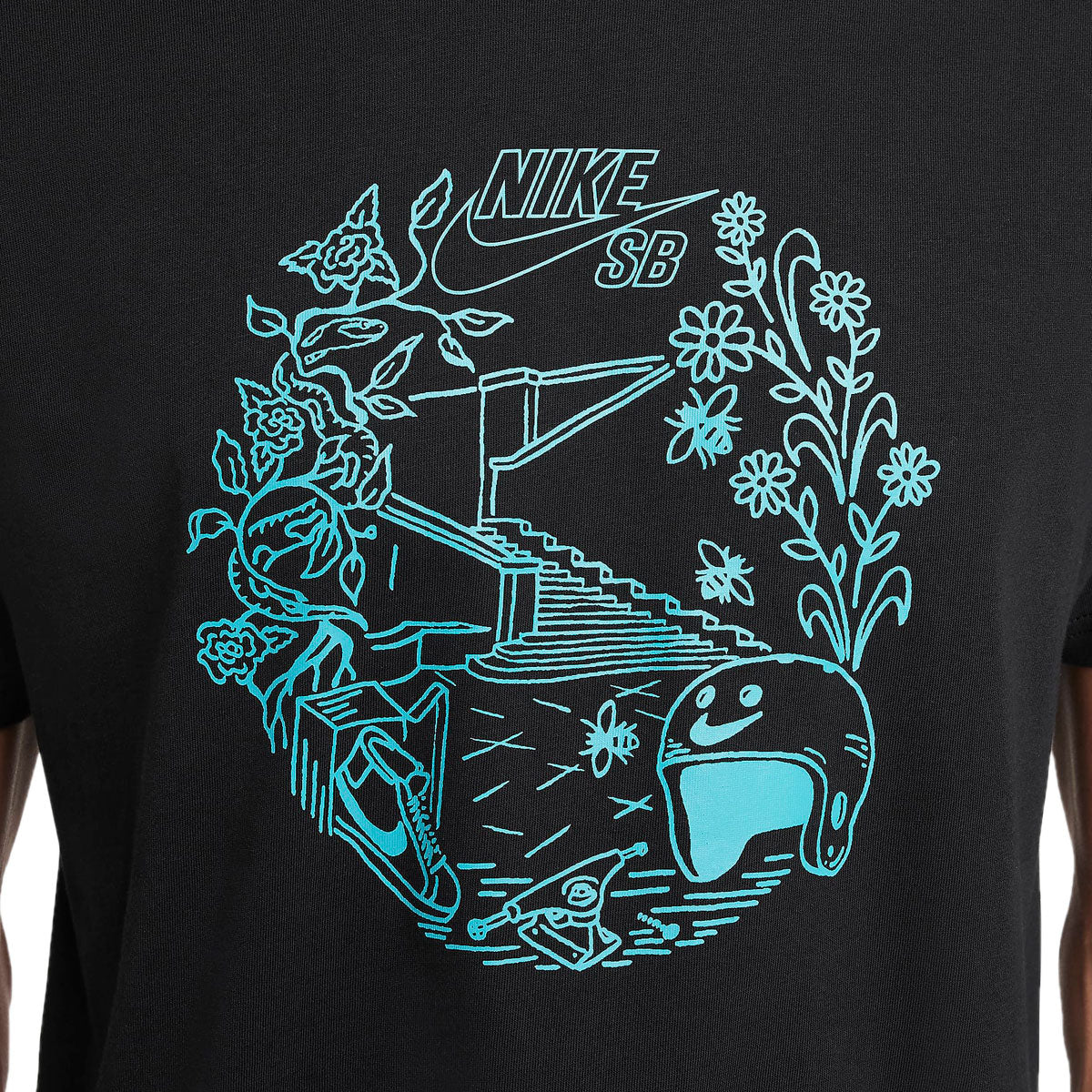 Nike SB Oasis T-Shirt - Black image 3