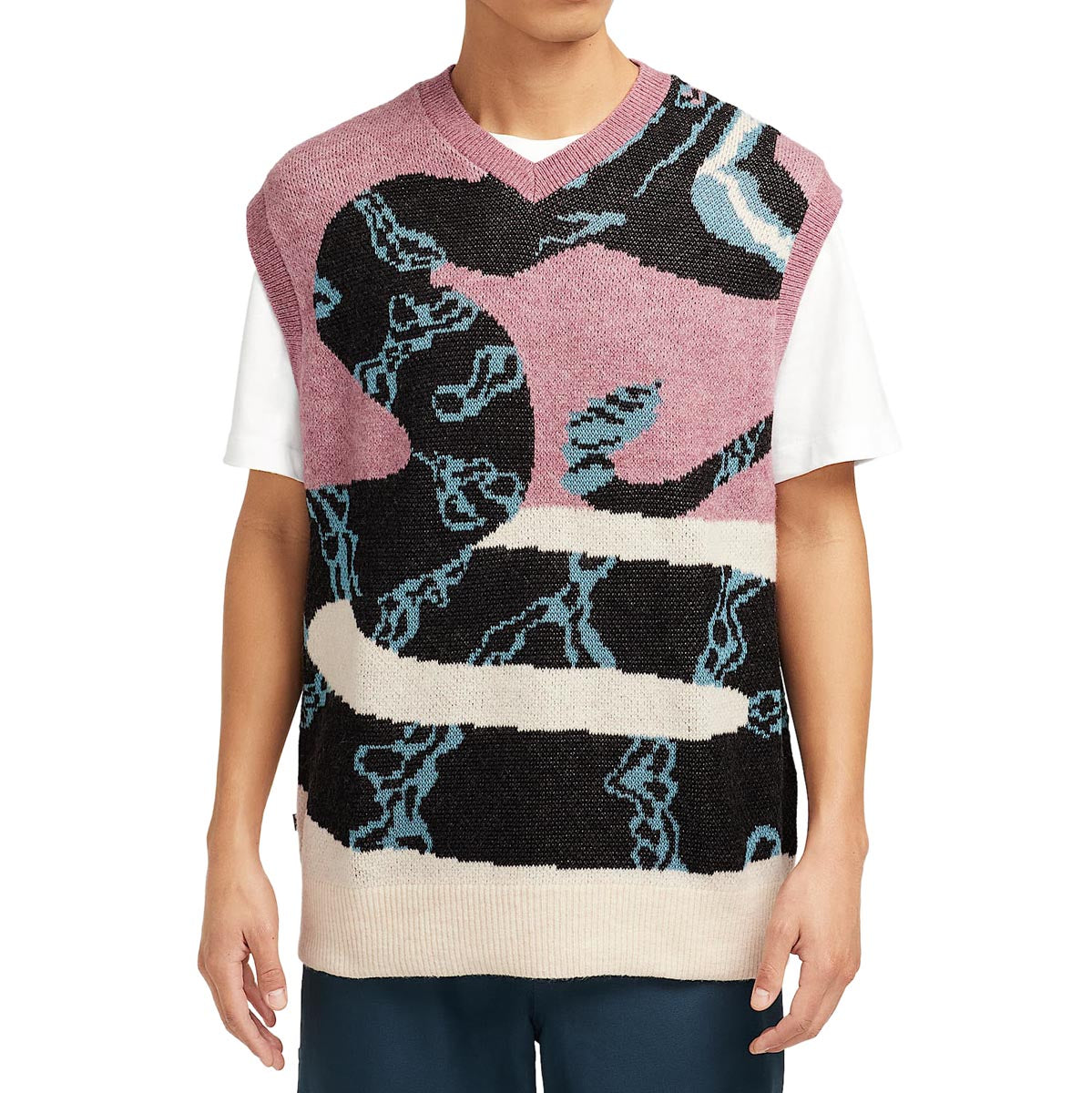 Nike SB Beauty In Danger Sweater Vest - Plum Dust/Light Orewood Brown/Black image 1