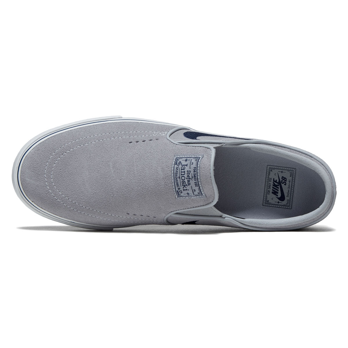 Nike SB Janoski+ Slip Shoes - Wolf Grey/Navy/Wolf Grey/Summit White image 3
