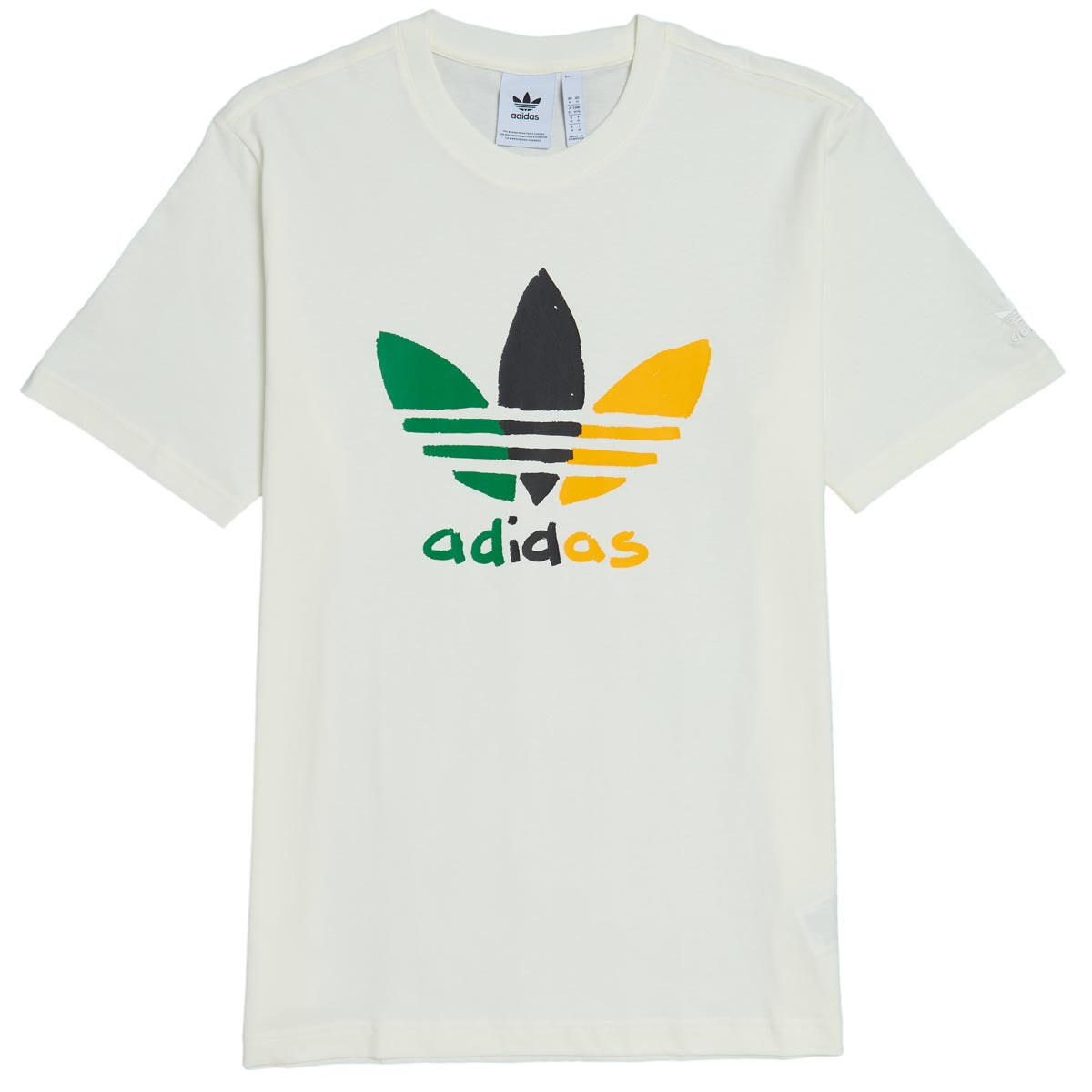 Adidas Men s Trefoil Sport Logo Tee White Size Medium Cotton