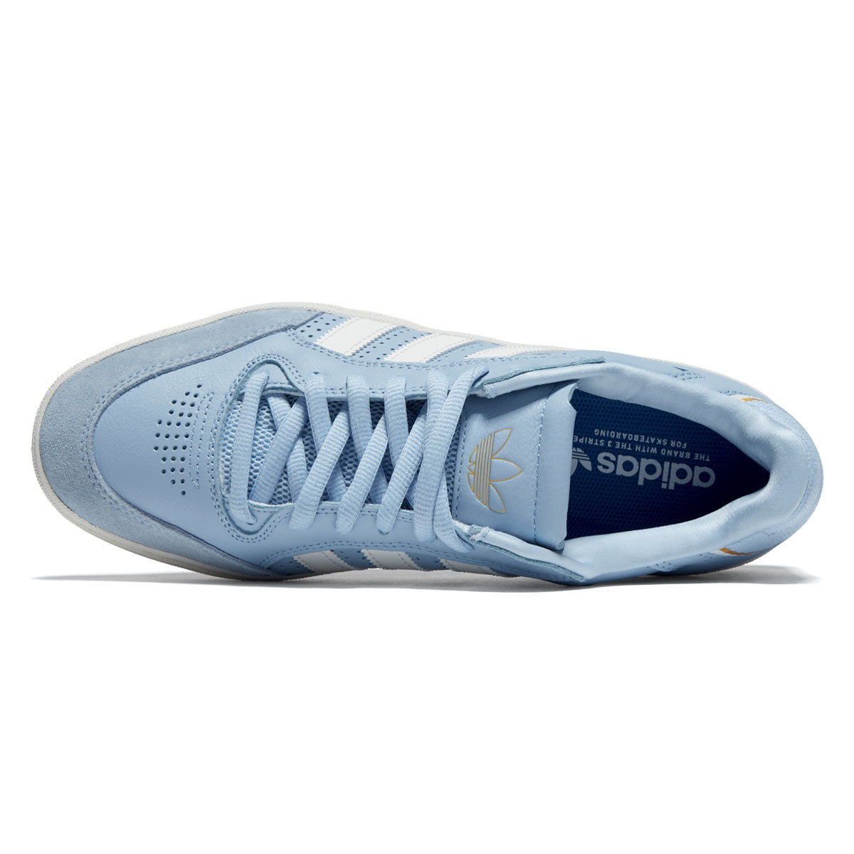Adidas Tyshawn Low Shoes - Clear Sky/Core White/Gold Metallic image 3