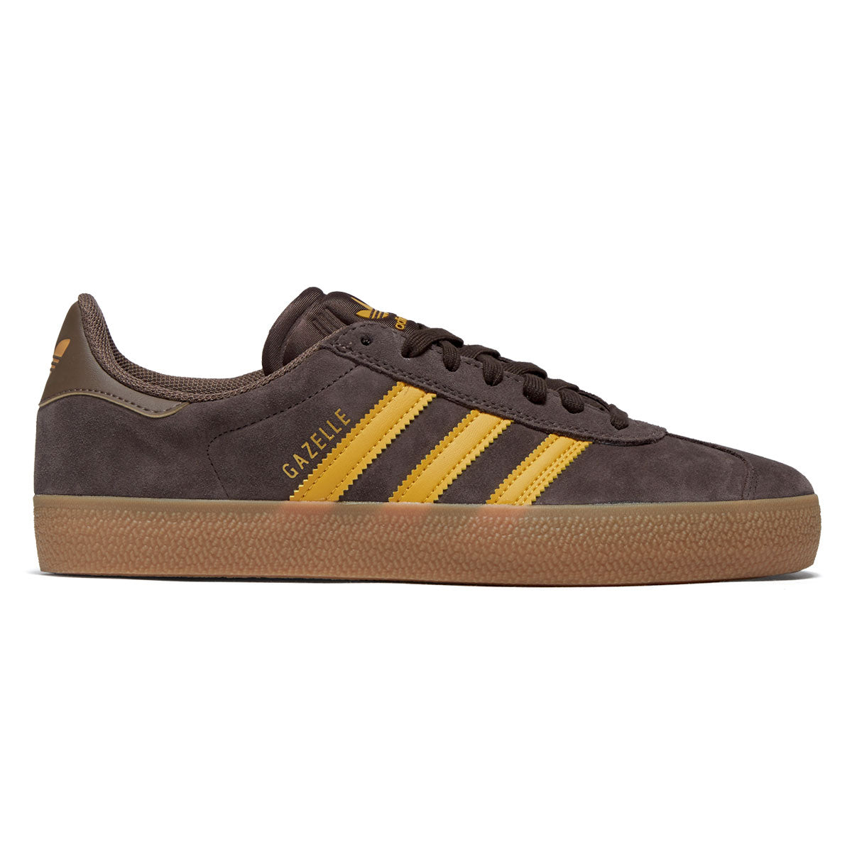 Adidas Gazelle Adv Shoes - Dark Brown/Yellow/Earth Strata image 1